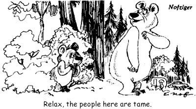 cartoon: how people behave in nature