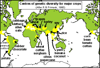 Genetic hot spots for crop species