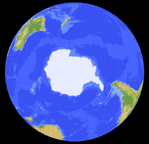 antarctica continent surrounded by ocean