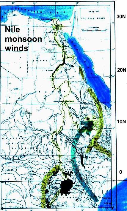 Nile monsoon wind