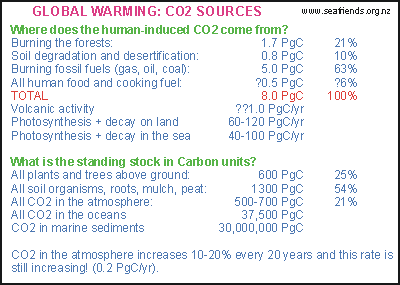 CO2 sources in global warming