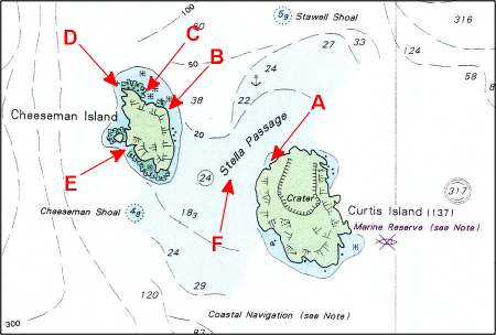 Dive map of Curtis and Cheeseman