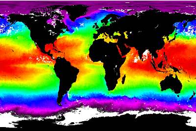 Ocean temperatures in July