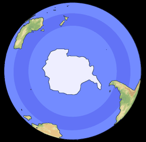World seen from the South Pole
