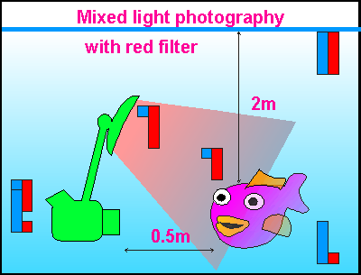 Mixed light with filter