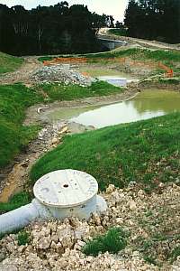 cascading sediment ponds