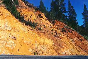 Massive roadside erosion