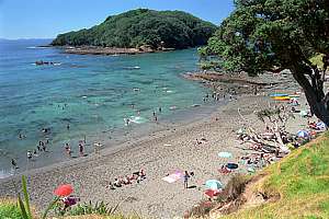 Goat Island beach by low tide