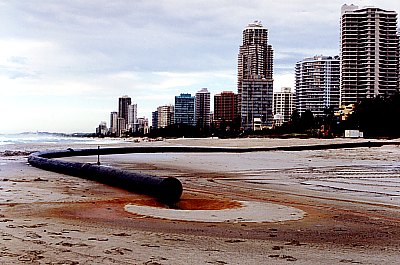 Beach renourishment at Surfers Paradise