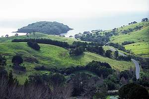 f970827: view of Goat Island and the valley