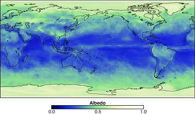 Earth albedo seen from space by CERES