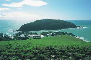 f015113: view of Goat Island and marine laboratory