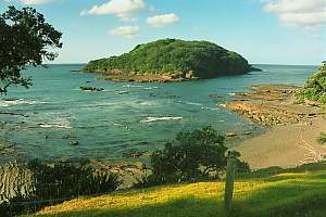 View of Goat Island from the parking