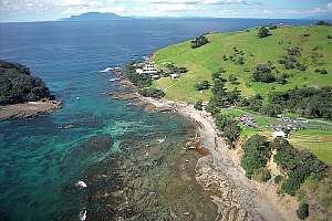 Goat Island beach and channel