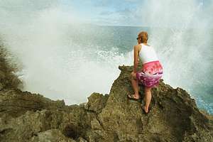 water spouts at Anaana lookout point