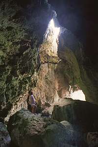 sea cave with roof light at Togo