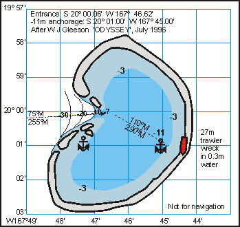 Map of Beveridge Reef