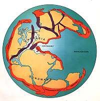 mountain ranges on the early planet