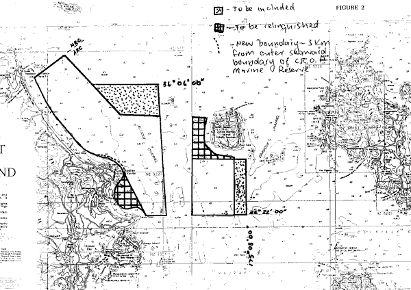 Fig 2: old area claimed, and changes