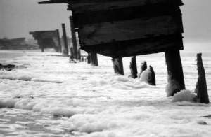 Seawall at Omaha Beach