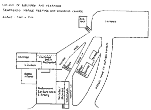 plan view of woolshed and terraces